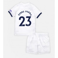 Dres Tottenham Hotspur Pedro Porro #23 Domáci pre deti 2023-24 Krátky Rukáv (+ trenírky)